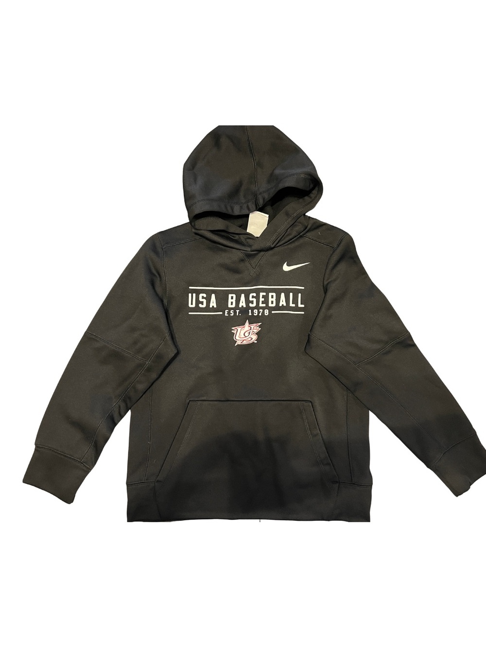 Nike Kids Black USA Baseball Hooded Sweatshirt